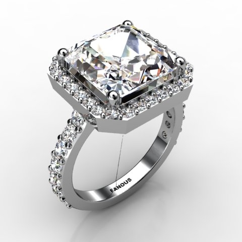 18k White Gold Engagement Ring 1.12ct - 1002259-18kw